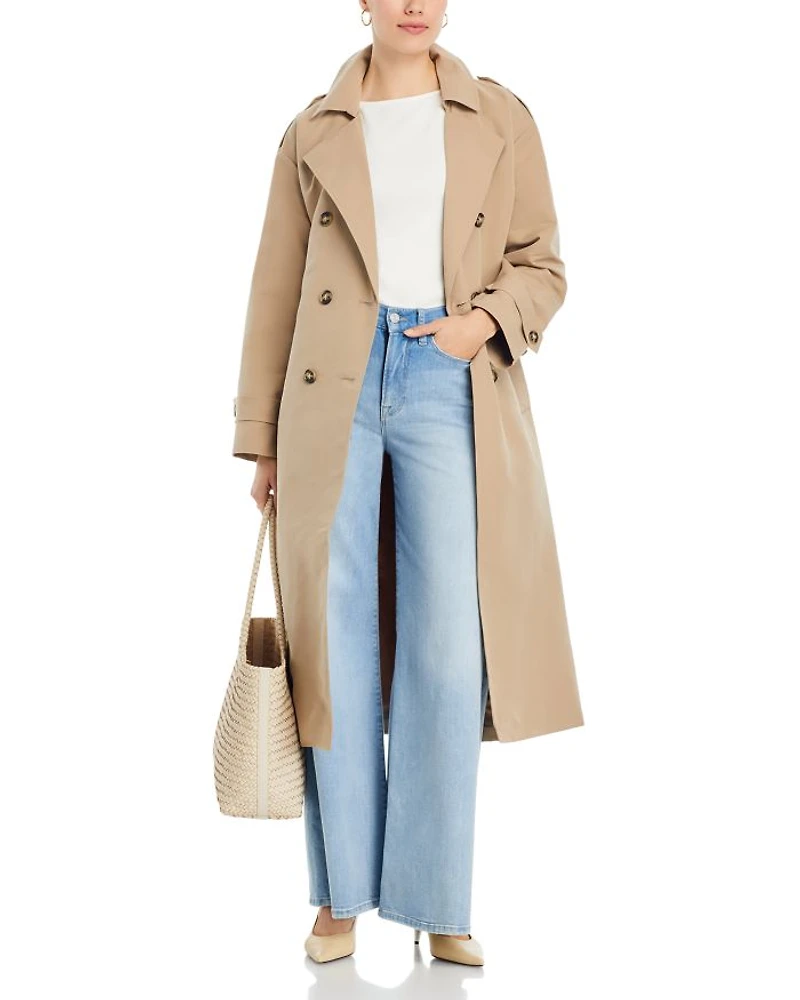 Long Double Breasted Trench Coat