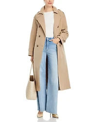 Long Double Breasted Trench Coat
