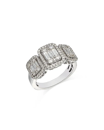 Bloomingdale's Fine Collection Diamond Three Stone Halo Ring