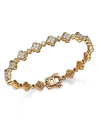 Bloomingdale's Fine Collection Diamond Clover Link Bracelet