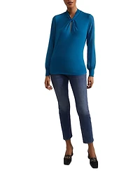 Ashley Twist Front Long Sleeved Blouse
