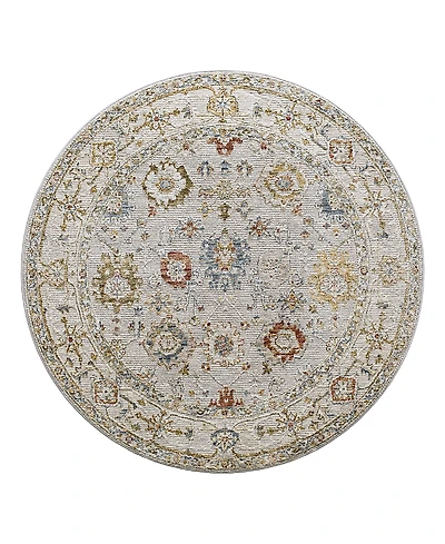 Livabliss Reina Ren-2307 Round Area Rug, 6'7 x 6'7