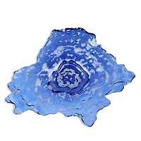 Vietri Ostrica Glass Blue Large Platter