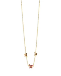 Caria Butterfly Necklace in 14K Gold Plated, 14"