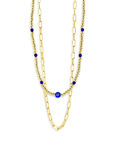 Sybil Layered Necklace in 14K Gold Plated, 14"