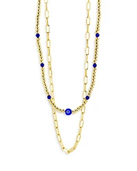 Sybil Layered Necklace in 14K Gold Plated, 14"