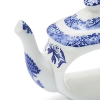 Blue Italian Teapot Napkin Rings - Set of 4