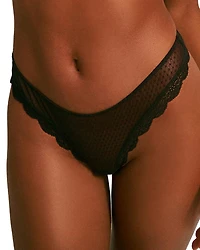 Free People Midweek Dotted Mesh Thong