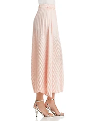 Chevron Textured A Line Maxi Skirt