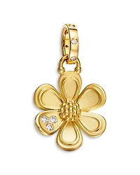 Temple St. Clair 18K Yellow Gold Butterfly Diamond Flower Pendant