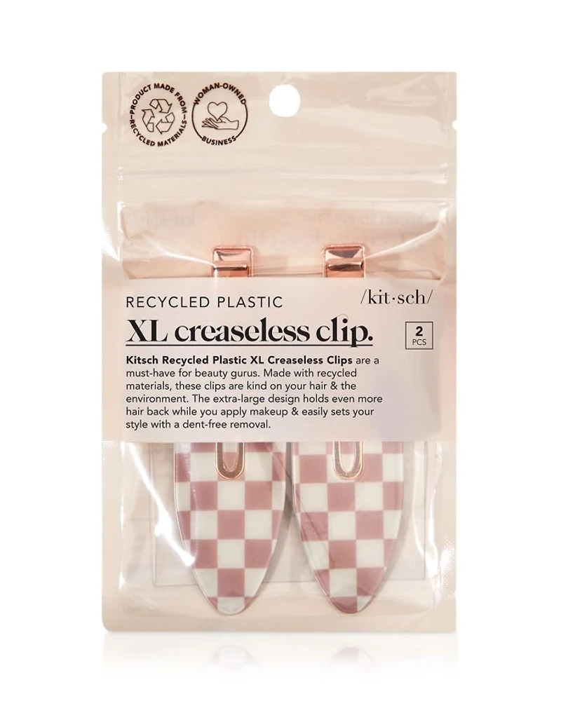 XL Creaseless Clips - Terracotta Checker, Set of 2