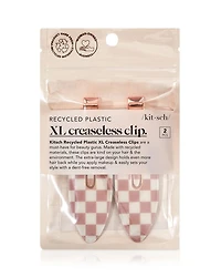 XL Creaseless Clips - Terracotta Checker, Set of 2