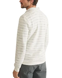 Textured Stripe Quarter Zip Top