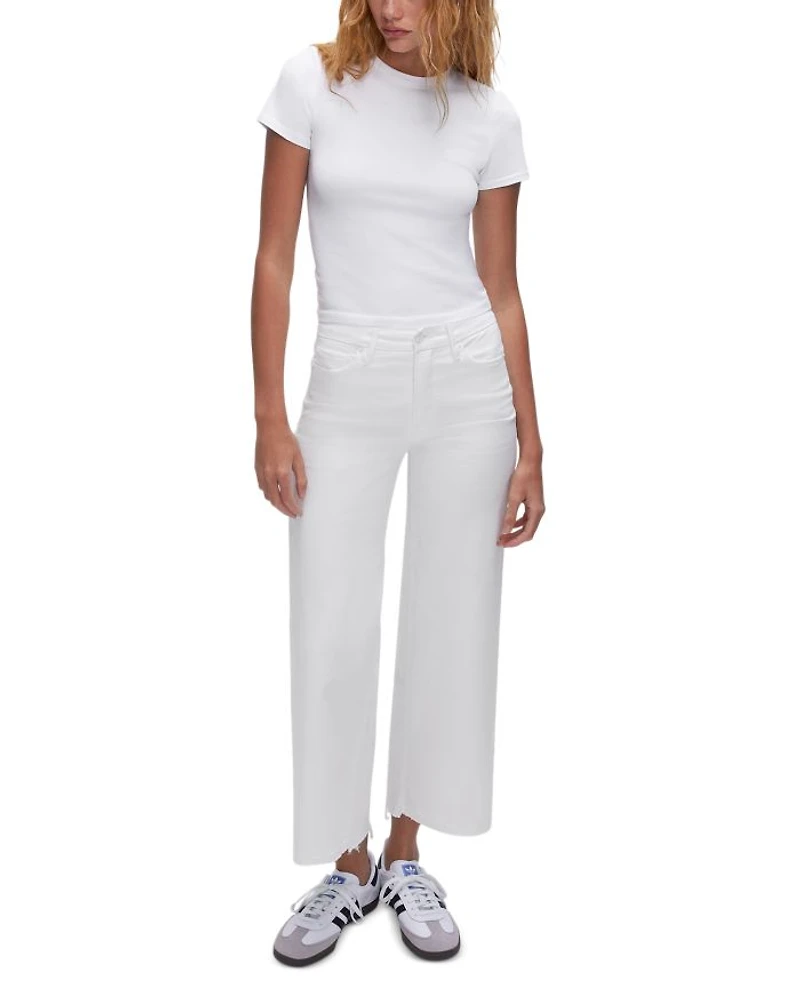 Good Waist Palazzo Cropped Jeans W001