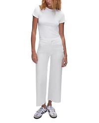 Good Waist Palazzo Cropped Jeans W001