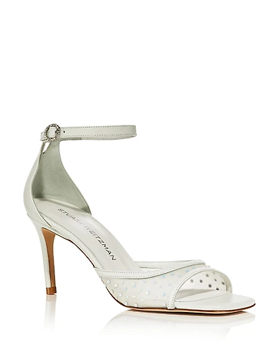 Stuart Weitzman Women's Nudista 75 Ankle Strap High Heel Sandals