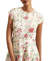 Tia Floral Embroidered Dress