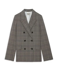 Vaena Plaid Oversized Blazer