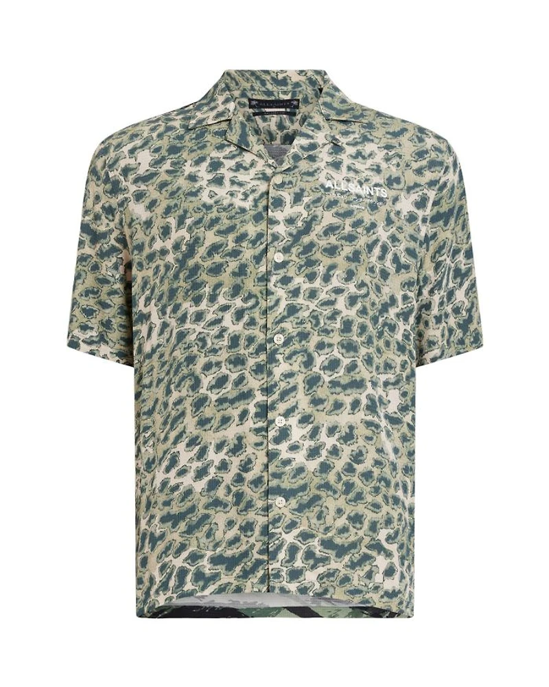 Underground Short Sleeve Button Front Camp Shirt