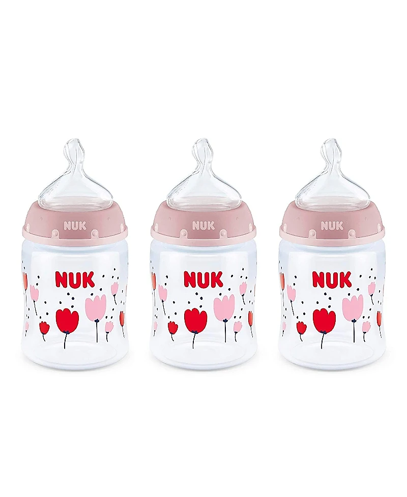 Nuk Smooth Flow Anti Colic Baby Bottle, 5oz, 3 Pack