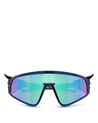 Latch Panel Rectangular Shield Sunglasses, 135mm