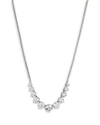 Perfect Tennis Graduated Cubic Zirconia Statement Necklace, 15"-18"
