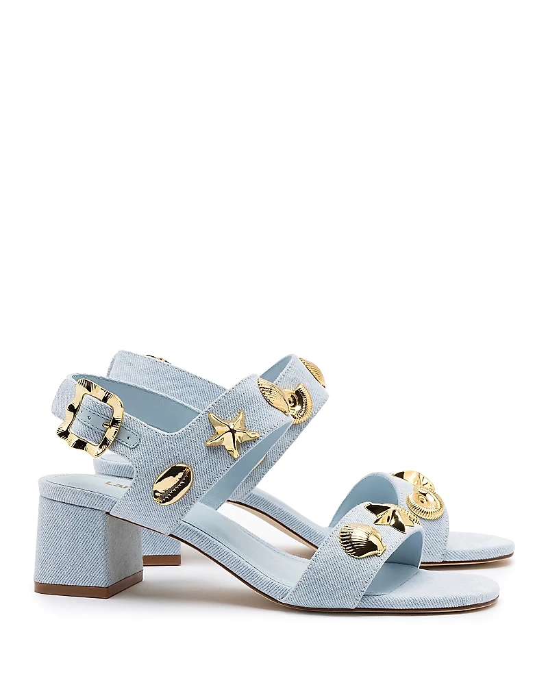 Larroude Women's Madison Studded Strappy Sandals