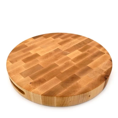 16" Round Maple End Grain Board