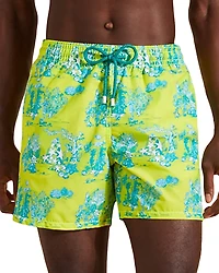 Vilebrequin Moorea Deep Sea Toile De Jouy Print 6 Swim Trunks