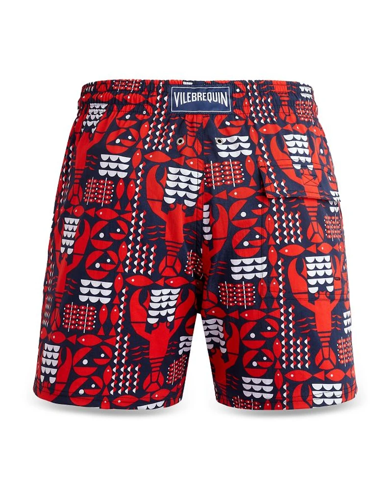 Moorise Lobsters Print 5" Swim Trunks