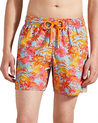 Vilebrequin Moorea Tahiti Flowers Print 7 Swim Trunks