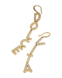 Pavé Dolce Vita Linear Drop Earrings in 18K Gold Plated