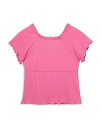 Girls' Mock Lace Up Knit Top - Big Kid