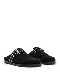 Women's Juno Buckled Grommet Mule Clogs