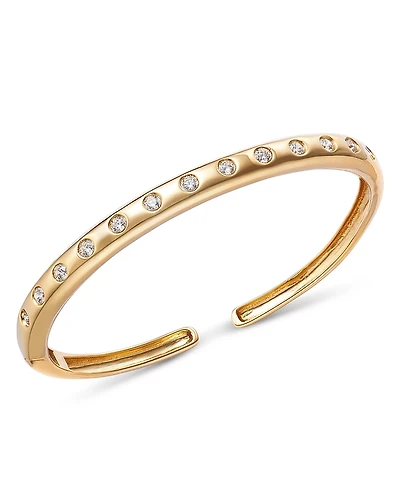 Bloomingdale's Fine Collection Diamond Bezel Cuff Bangle Bracelet