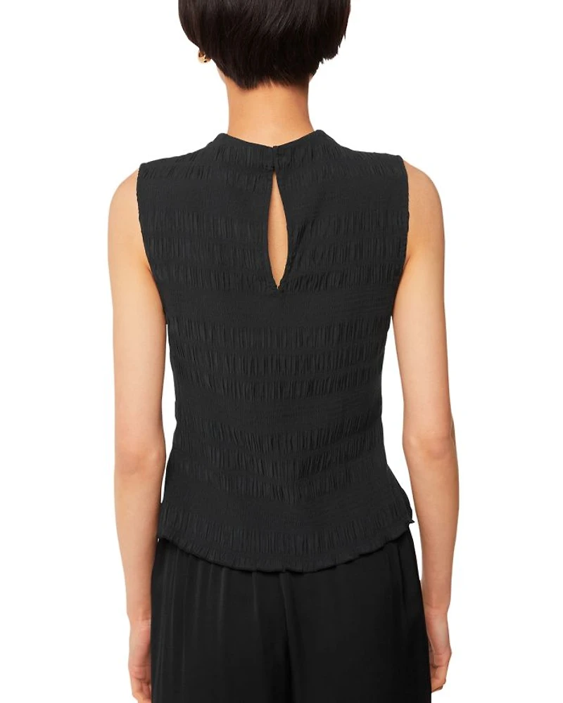 Plissé Sleeveless Top