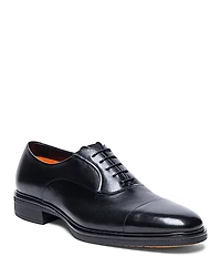 Santoni Men's Easy Cap Toe Lace Up Dress Shoes