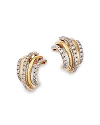 Bloomingdale's Fine Collection Diamond Multi Row Hoop Earrings