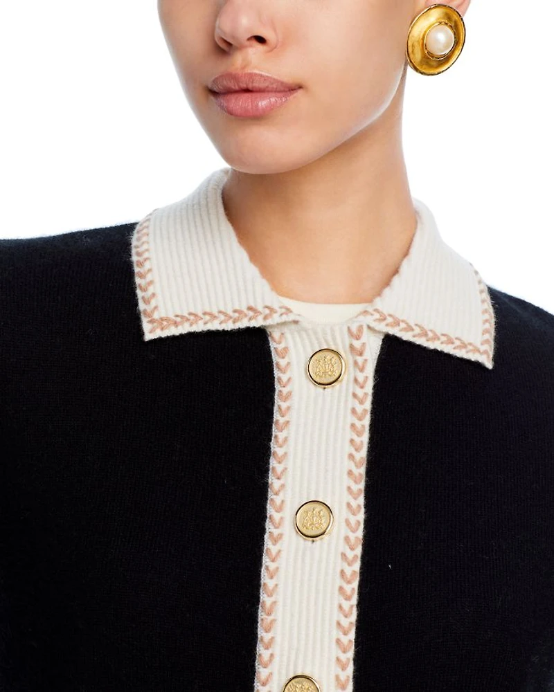 Contrast Trim Cardigan - Exclusive
