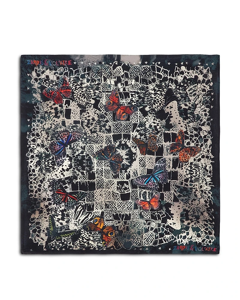Zadig & Voltaire Blondie 70 Butterfly Silk Scarf