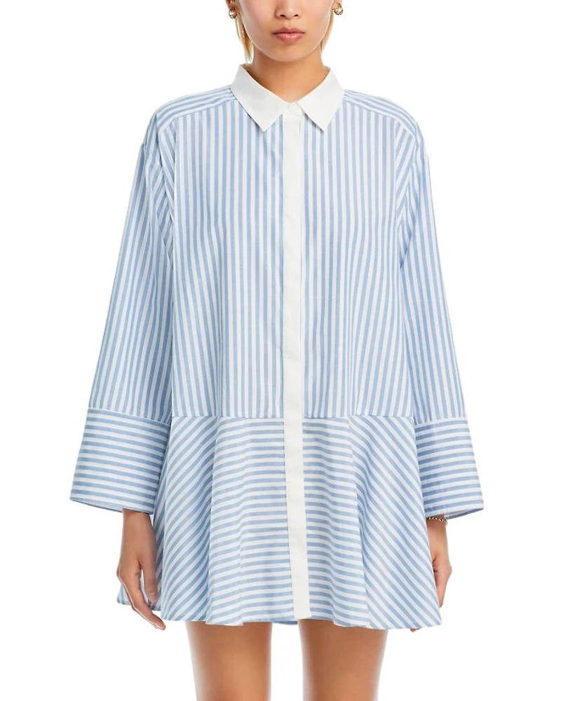Contrast Trim Shirt Dress - Exclusive