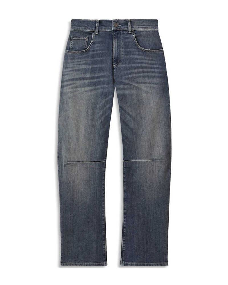Mahni High Rise Barrel Leg Jeans Mid Blue