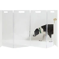 Hiddin Wall Mounted Clear Pet Gate Zig Zag, 4 Panel