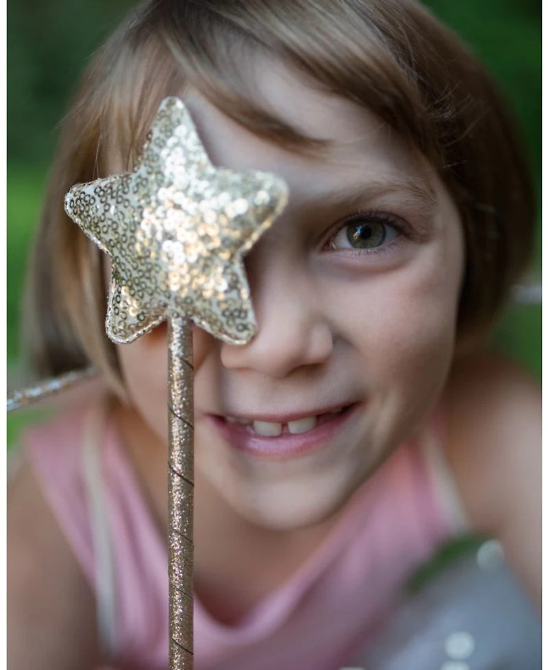 Gracious Gold-Tone Sequins Skirt, Wings, & Wand Costume - Ages 4-6