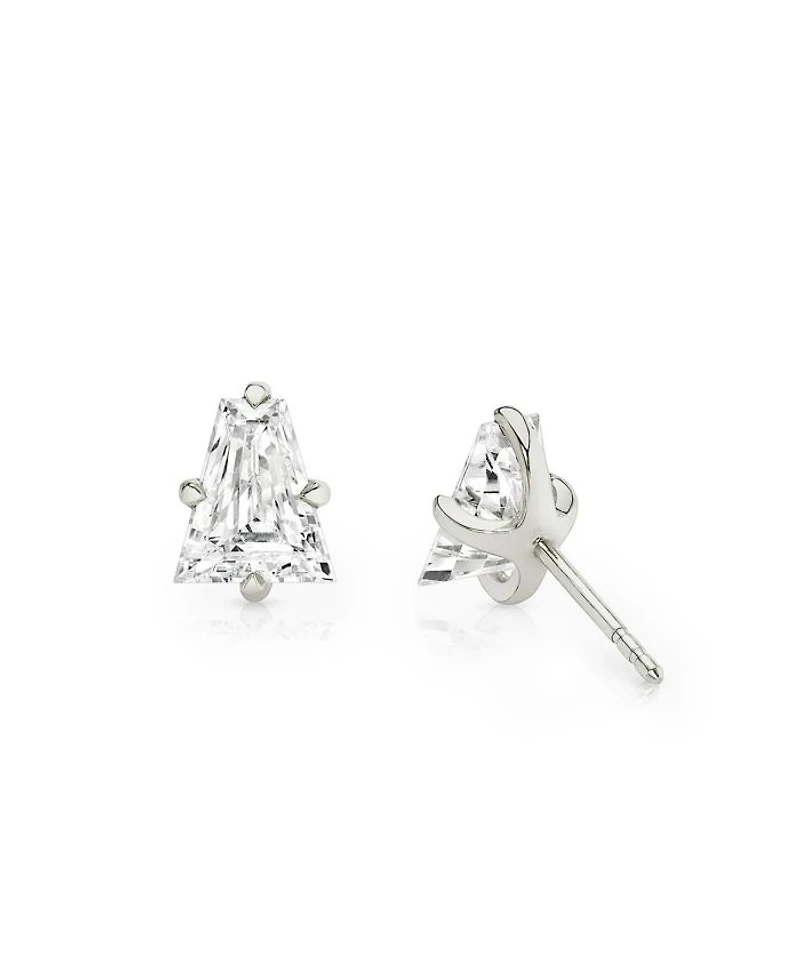 Iconic Lab-Grown Diamond Stud Earrings 14K Yellow and White Gold, 1.5ctw Keystone Lab Grown Diamonds