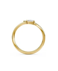 Lab-Grown Diamond Bypass Cuff Ring 14K Yellow Gold, .32ctw Pear & Trillion Lab Grown Diamonds