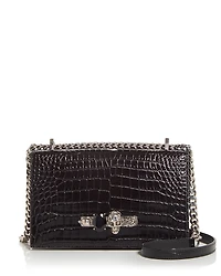 McQueen Embellished Leather Shoulder Bag