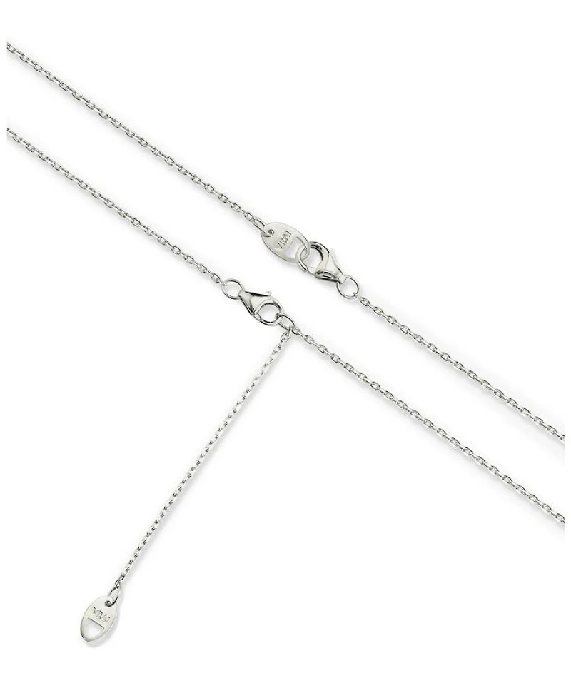 Linked Lab-Grown Diamond Tennis Necklace in 14K White Gold, .85ctw Round Brilliant Lab Grown Diamonds