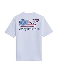 Boys' Cotton Flag Whale Logo Graphic Pocket Tee