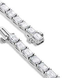 Certified Lab Grown Diamond Emerald Cut Tennis Bracelet in 18K White Gold, 11.75 tcw